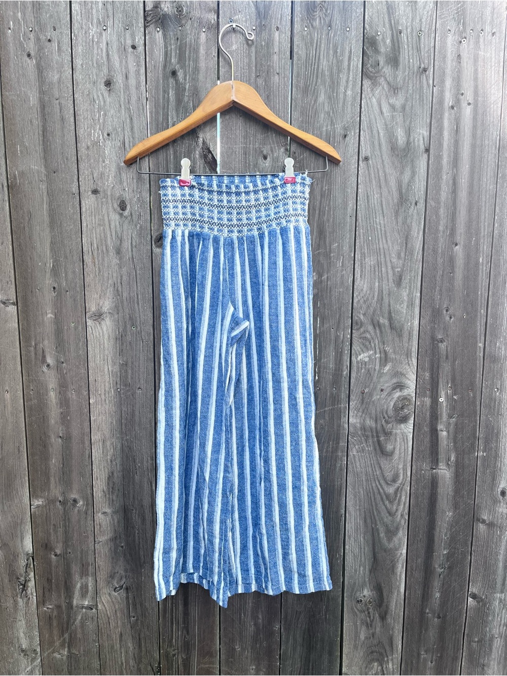Women’s Rewash Blue and White Striped bohemian pants